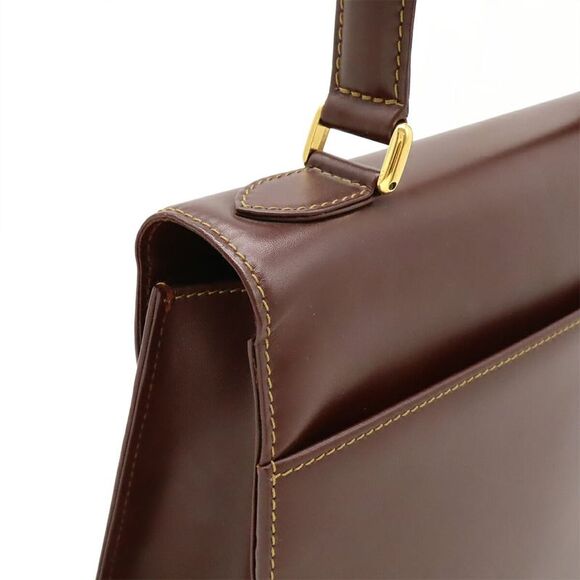 Cartier Must Handbag Calf Leather Bordeaux - Picture 4 of 9